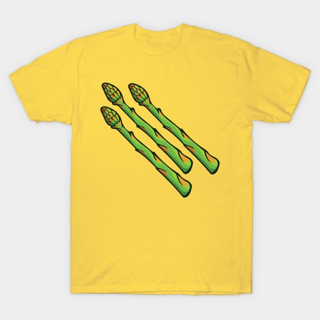 Green Asparagus T-Shirt by deancoledesign